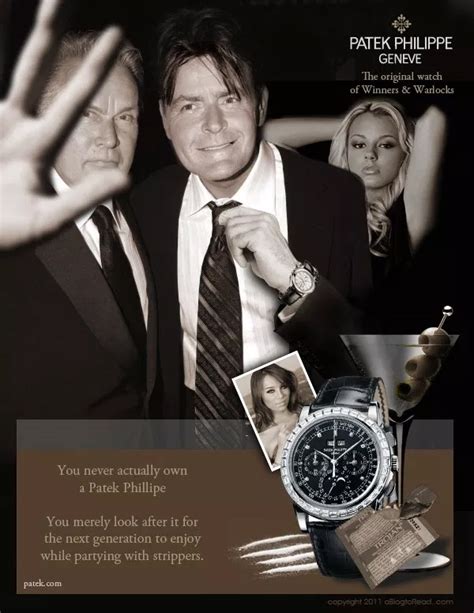 charlie sheen patek philippe ad|Spot the Watch: Charlie Sheen and his Patek .